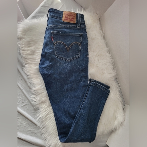 Denim - Levi Women's Blue Distressed Jeans 535 Super Skinny, Size 29